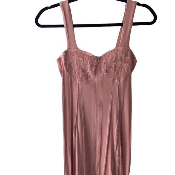 NWOT Free People Beach pink midi length aviva dress size S - Picture 3 of 6